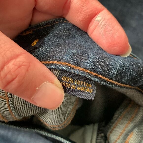 J Crew dark Wash wide leg denim jeans button fly 100% cotton women’s size 8 - Picture 9 of 10